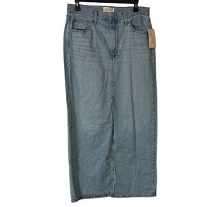 Long Denim Skirt - Front Split